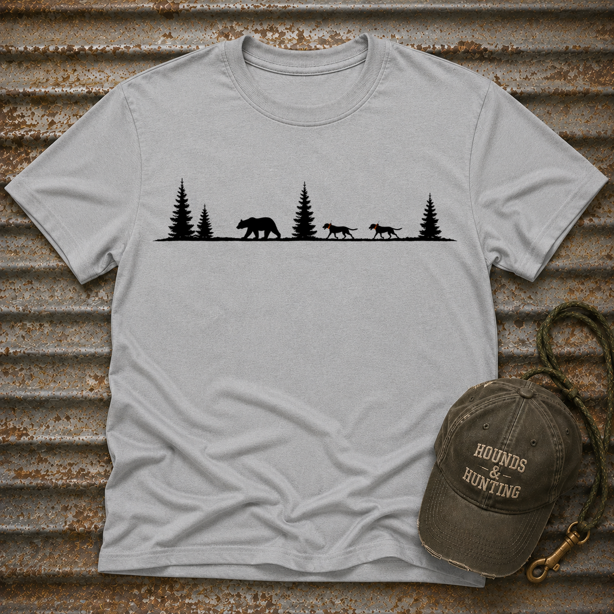 Dogs Behind Bear T-Shirt