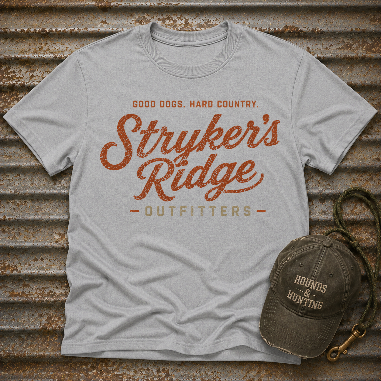 Stryker's Ridge Outfitters - Good Dogs. Hard Country T-Shirt