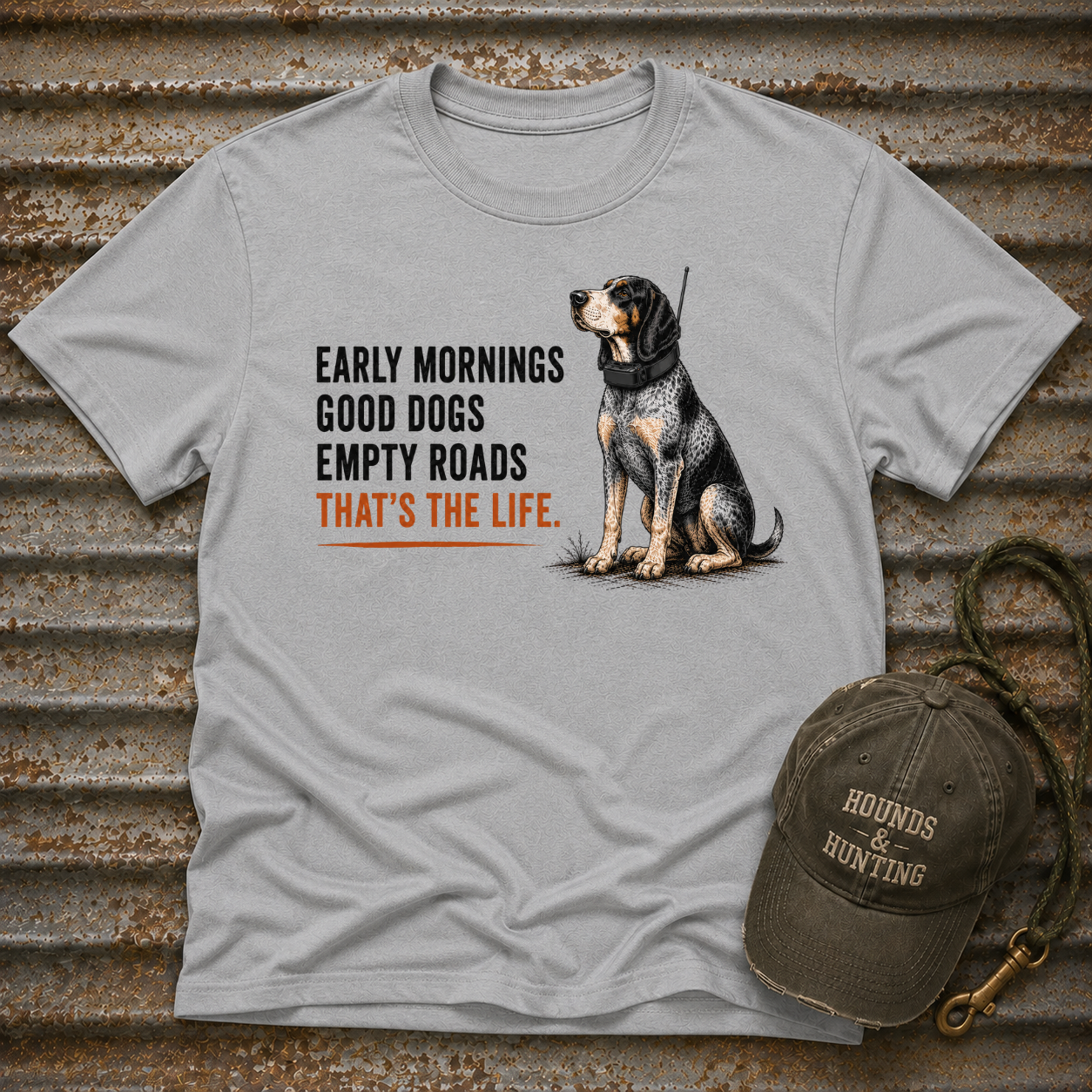 Early Mornings - Blue Tick T-Shirt