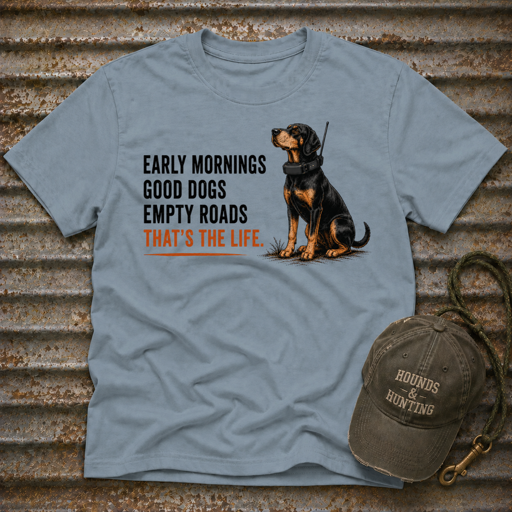 Early Mornings - Black and Tan T-Shirt