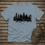 Bear and Dogs in Forest T-Shirt