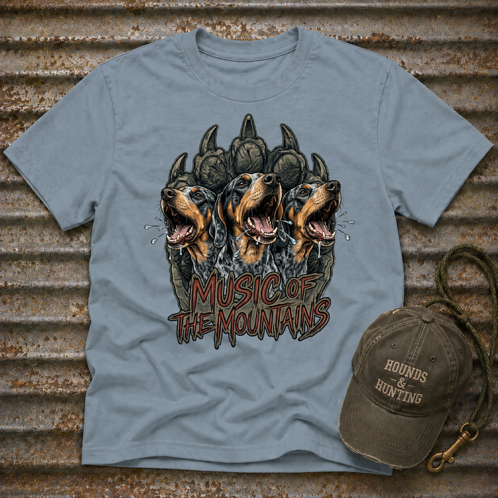Music of the Mountains - Blue Tick T-Shirt