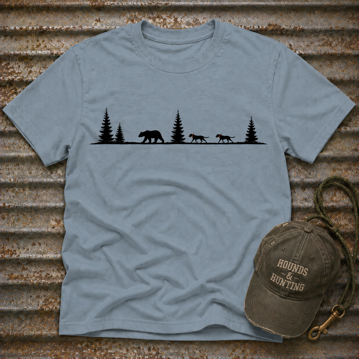 Dogs Behind Bear T-Shirt