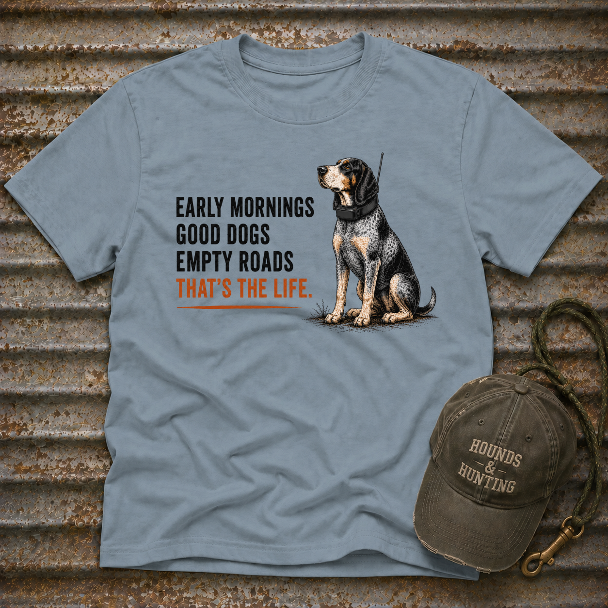 Early Mornings - Blue Tick T-Shirt