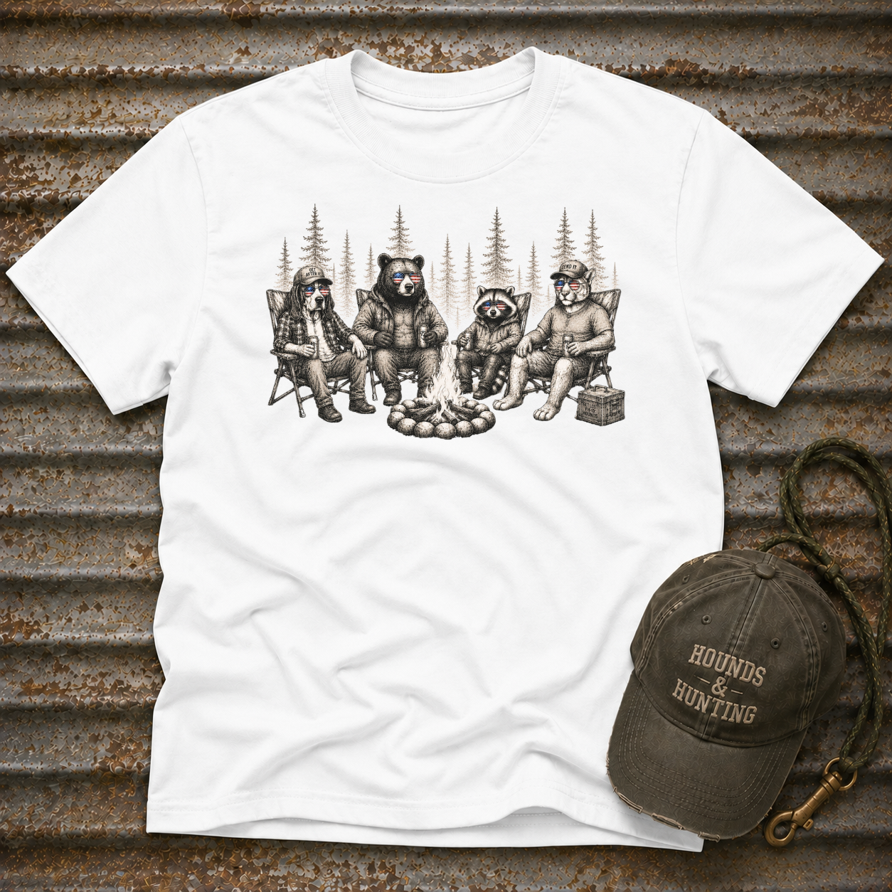 Americana Animals Bonfire T-Shirt