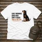 Early Mornings - Black and Tan T-Shirt